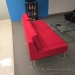 Red  Keilhauer Dario Wide Reception Sofa Lounge Chair